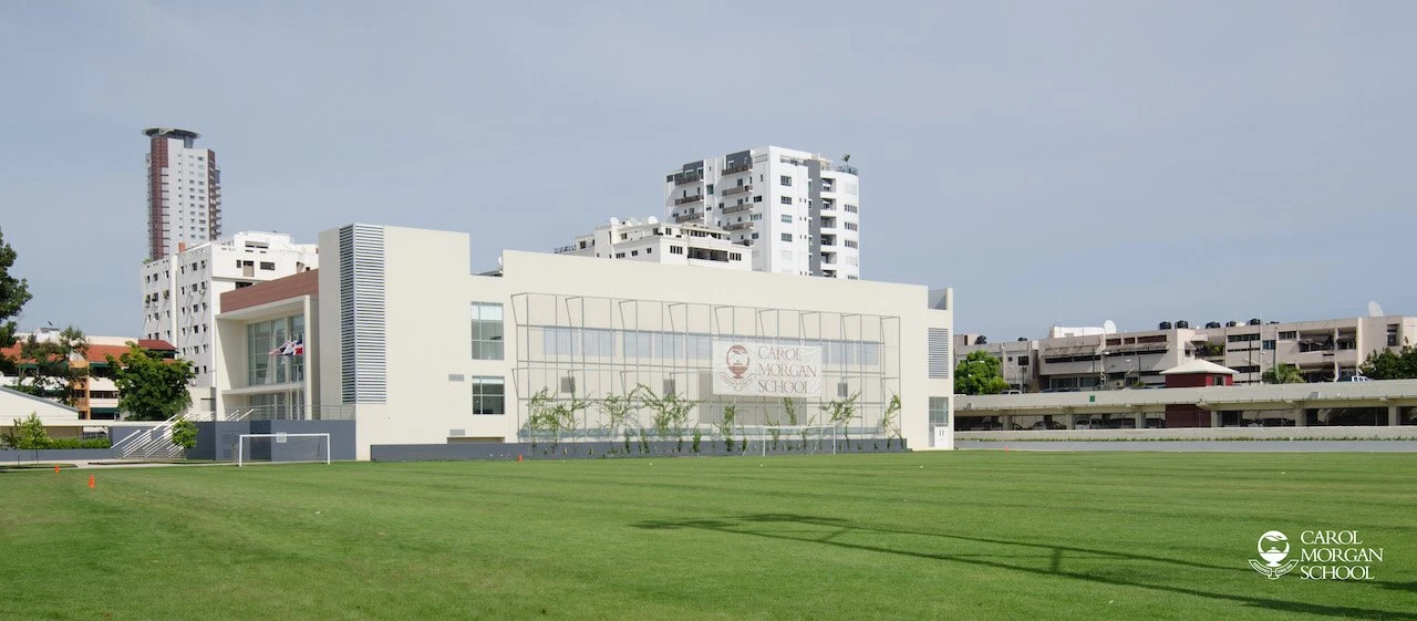 Carol Morgan School · Academic buildings and playing field